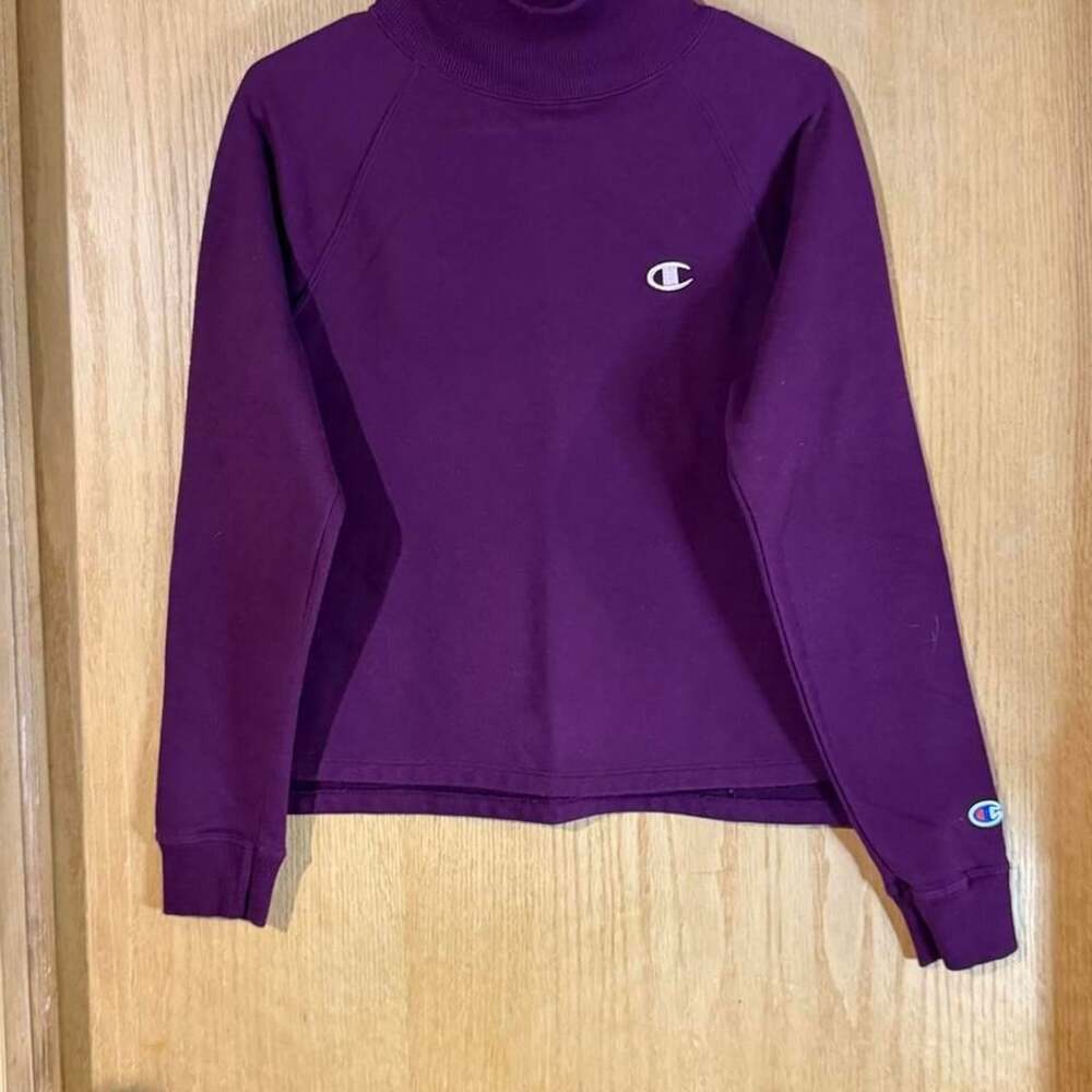 Champion Purple Mock Neck Turtleneck Sweatshirt